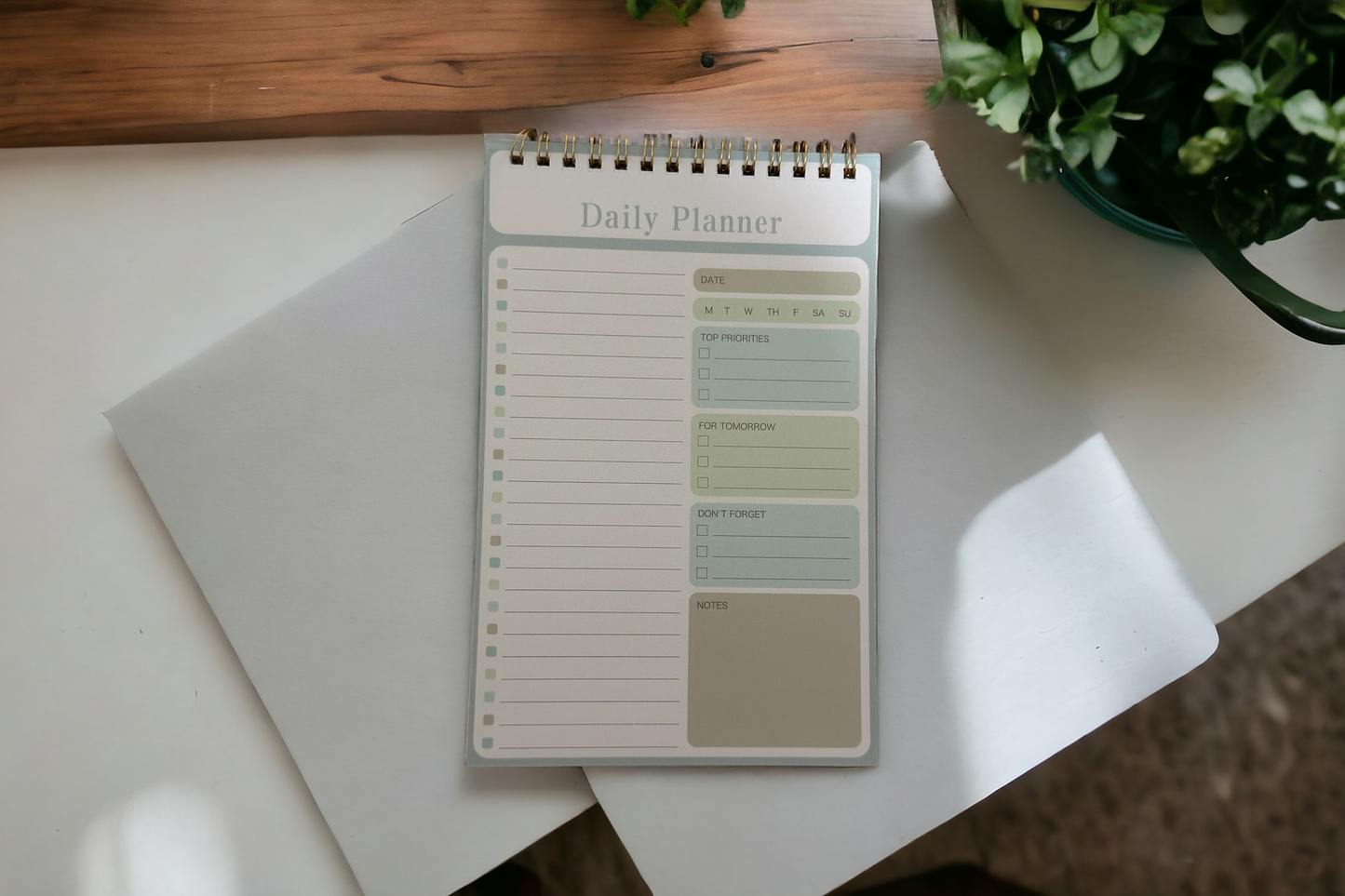 Compact Daily Planner & To-Do List Notepad