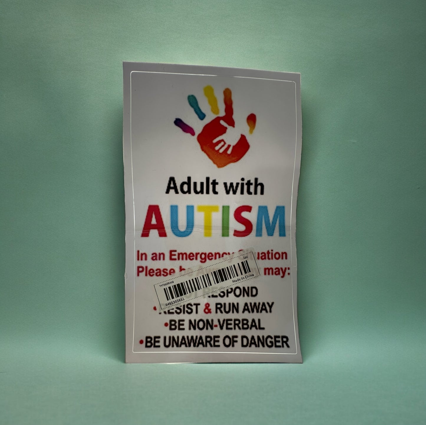 Adult with Autism Sticker