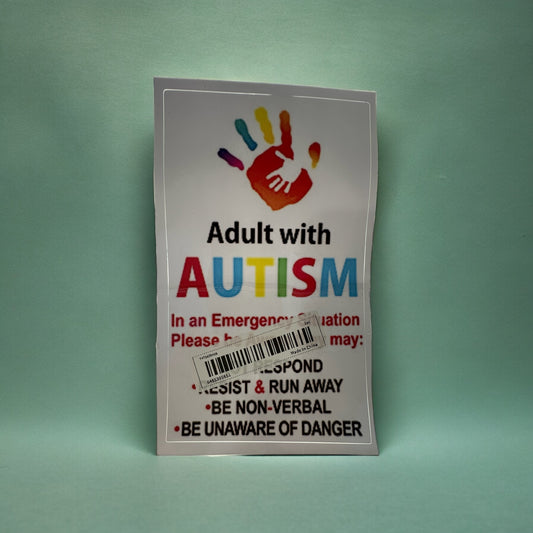 Adult with Autism Sticker