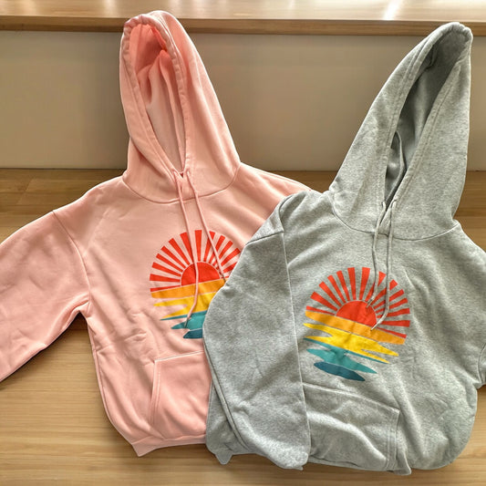 Pink Sun and Sea Hoodie