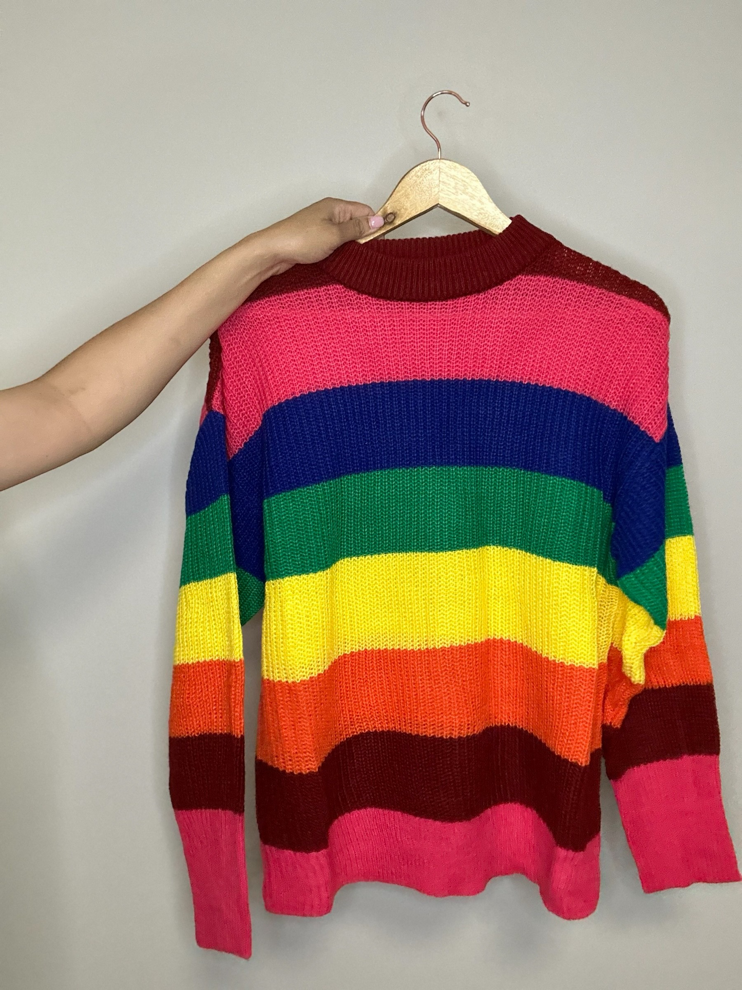 Rainbow Mock Neck Sweater